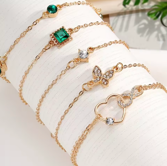 Emerald Charm Bracelet Collection
