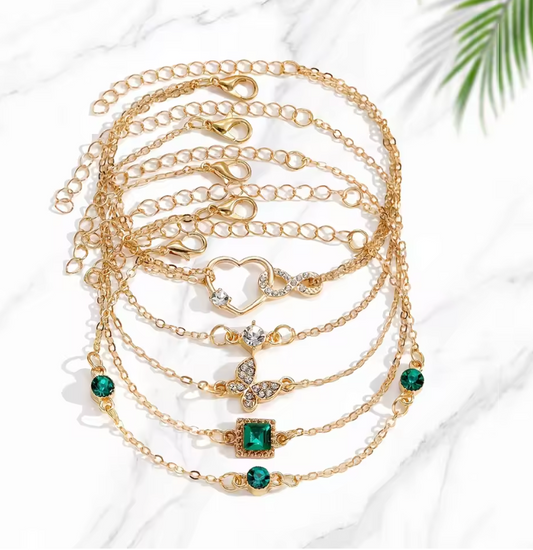 Emerald Charm Bracelet Collection